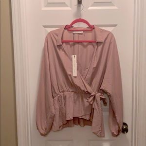 Dusty Mauve, Mustard Seed side tie Blouse, Large